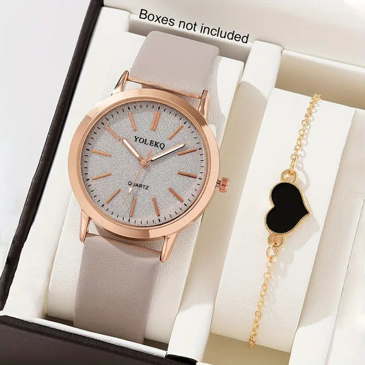 Conjuntos de relojes de 2 piezas, color Oro Rosa 1