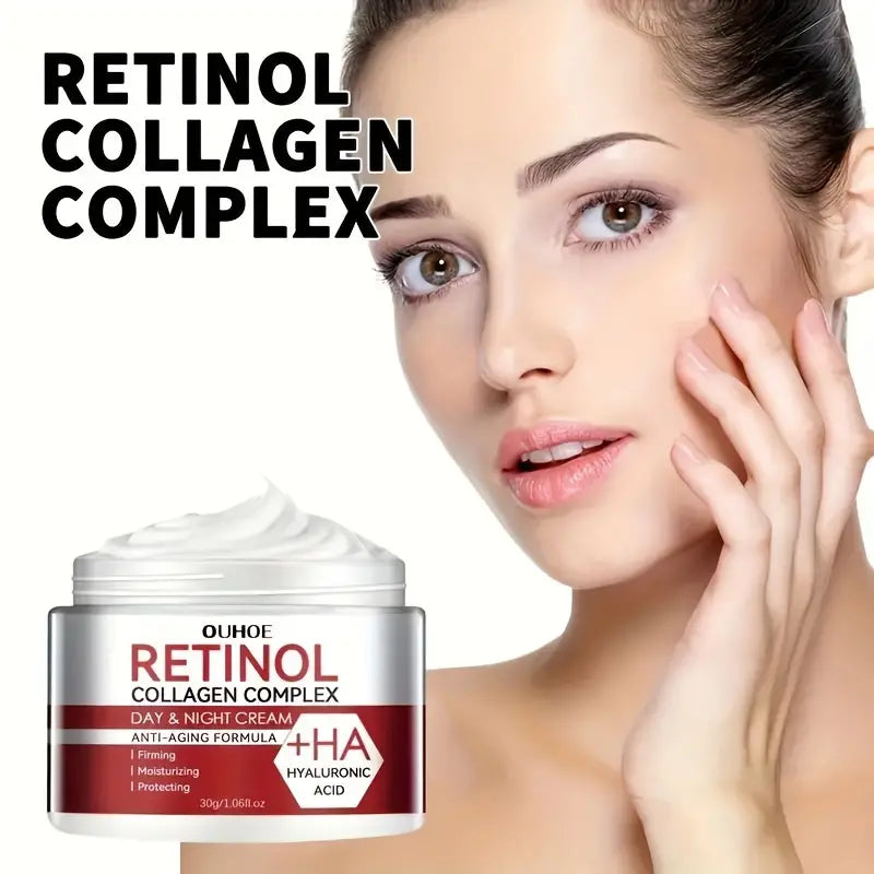 Crema para la piel humectante facial de colágeno retinol