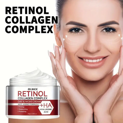 Crema para la piel humectante facial de colágeno retinol