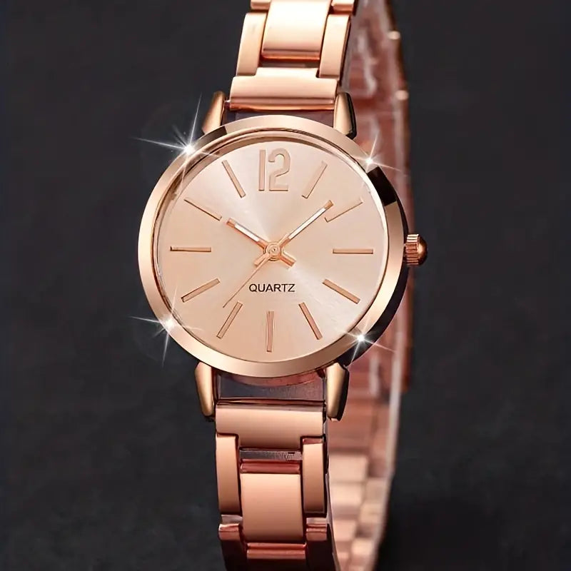 Conjuntos de relojes de 2 piezas, color Oro Rosa 2