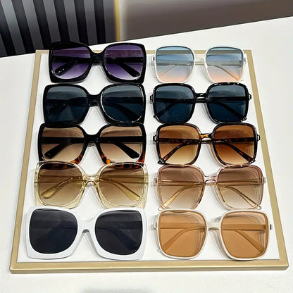 Set de 5 Pares de Gafas de Sol Cuadradas Unisex: Protección Solar y Glamour para tus Looks Diarios