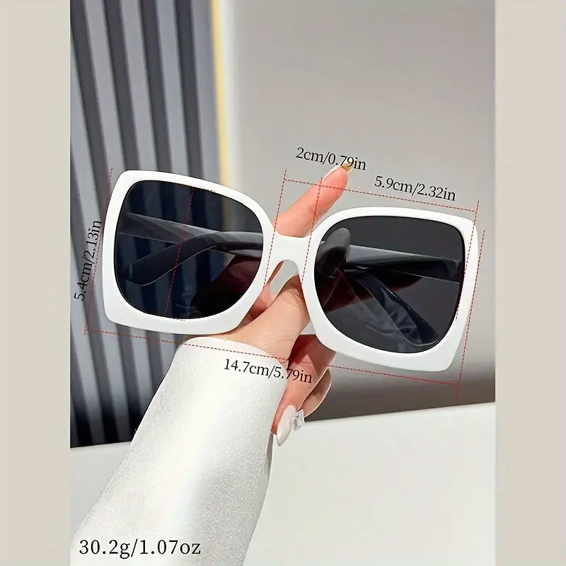 Set de 5 Pares de Gafas de Sol Cuadradas Unisex: Protección Solar y Glamour para tus Looks Diarios