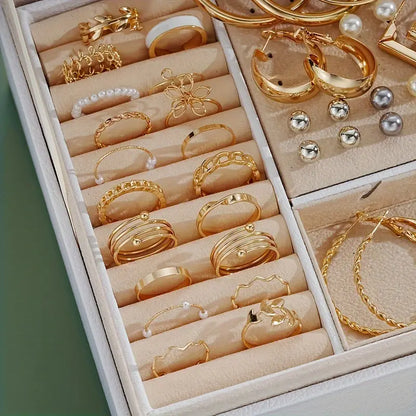 Conjunto de joyas de 91 piezas de color Oro