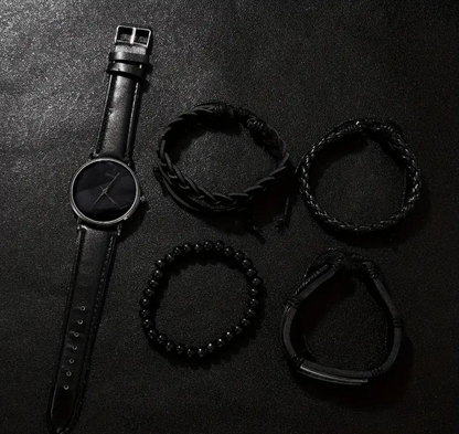 Conjuntos de relojes de 5 piezas, color Negro