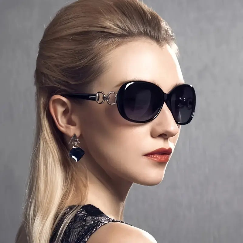 ¡Estilo Vintage y Pasión en Cada Mirada! Gafas de Moda para Mujer con Montura Extragrande y Elegante - Marco Rojo ❤️👓